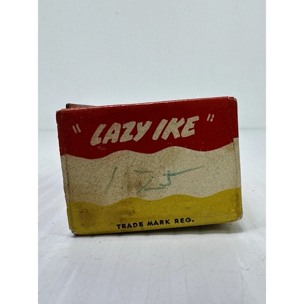 Vintage Kautzky Lazy Ike 3 Wooden Fishing Lure Original Box Is In Ruff Shape